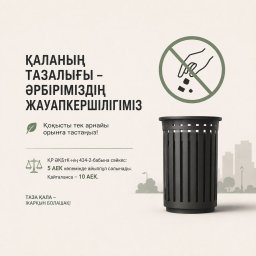 ​ ЧИСТОТА ГОРОДА НАЧИНАЕТСЯ С КАЖДОГО ИЗ НАС