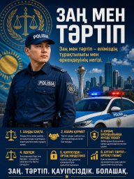 ​ЗАҢ МЕН ТӘРТІП &ndash; ҚАУІПСІЗ ҚОҒАМНЫҢ НЕГІЗІ
