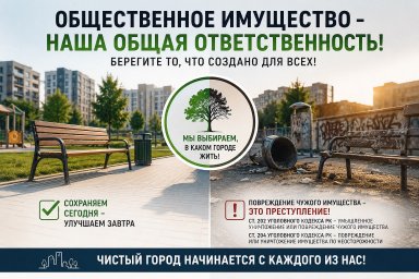 ​Қоғамдық мүлікке ұқыпты қарау &ndash; ортақ жауапкершілік